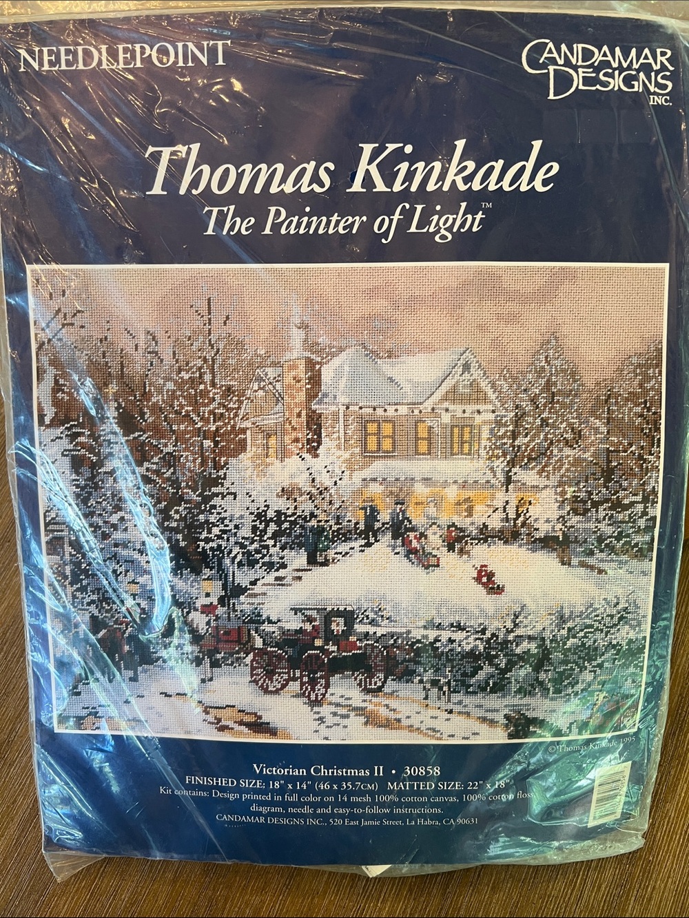 VINTAGE Thomas Kinkade Victorian Christmas VICTORIAN CHRISTMAS II Needlepoint Ki